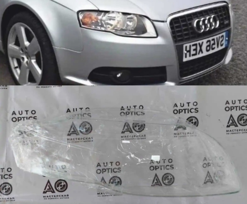Стекло фар Audi A4